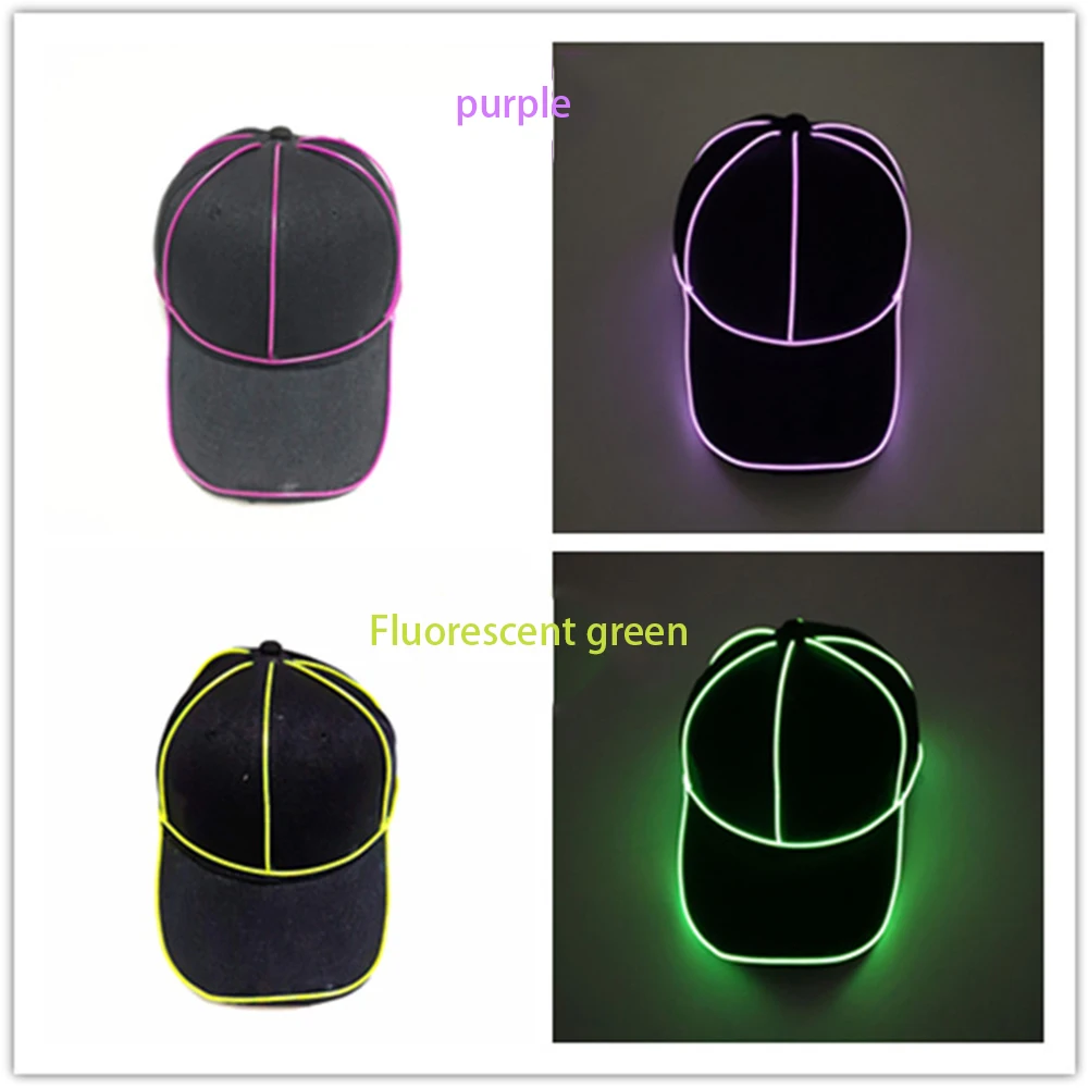 Светящиеся шляпы Прохладный светодиодный головной убор вечерние световой Кепки