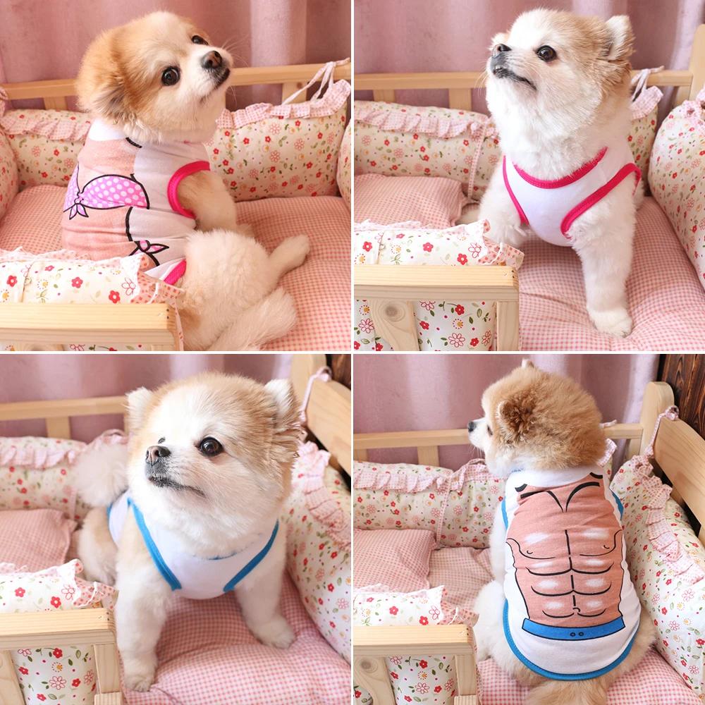 Одежда для автоматический поводок собак летний Повседневный жилет бикини Грудь