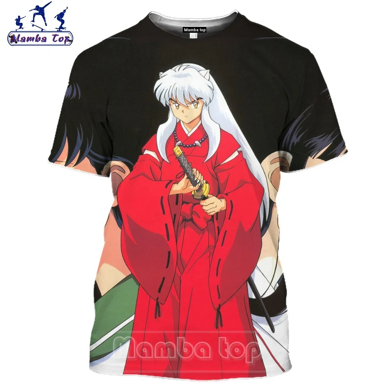Mamba Топ Inuyasha футболка с коротким рукавом мужские футболки 3D принтом хигураси