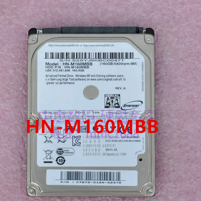 90% New Original HDD For Samsung 160GB 2.5