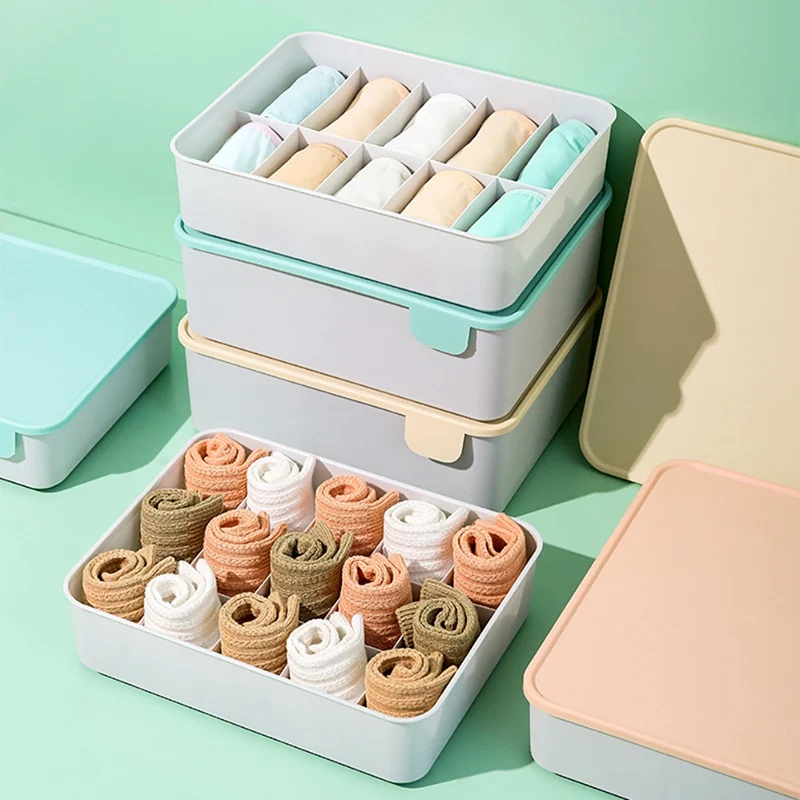 Бытовая коробка для хранения нижнего белья с этикетками шкаф органайзер