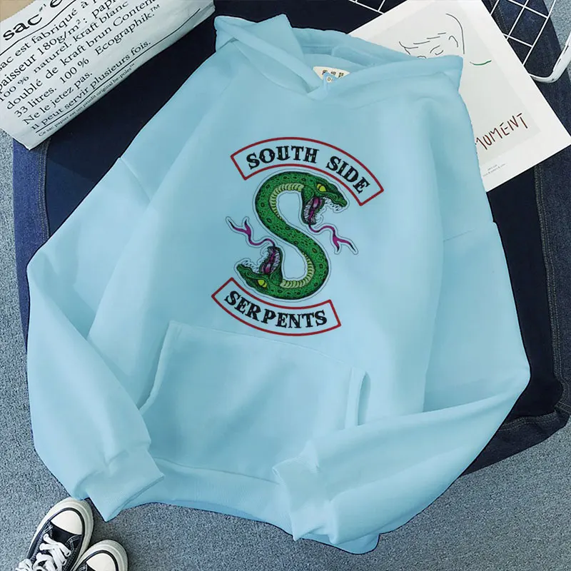 

Vogue Tops Riverdale Southside Serpents Harajuku Snake Hoodies Ulzzang Funny Cartoon Oversized Sweatshirt Streetwear Hoody Woman