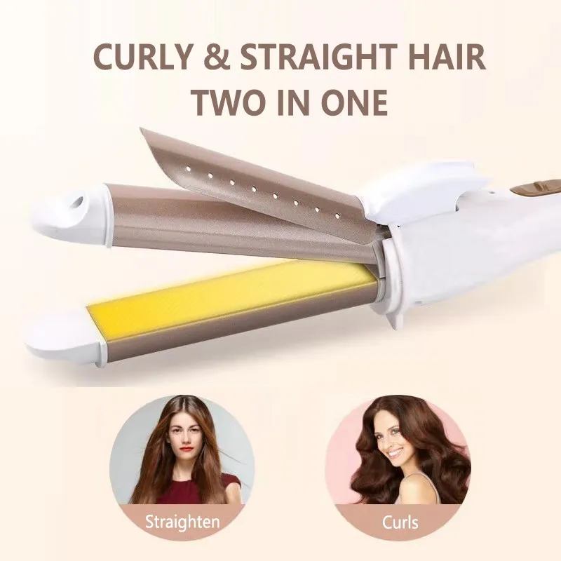 

Professional 2 IN 1 Electric Hair Curler Hair Straightener Curling Iron Wave Hair Styling Ceramic Hairstyles Tool Dropshipping