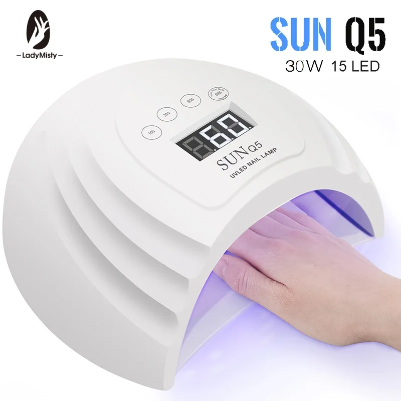 УФ лампа для ногтей 30 Вт портативная Светодиодная сушки с цифровым дисплеем