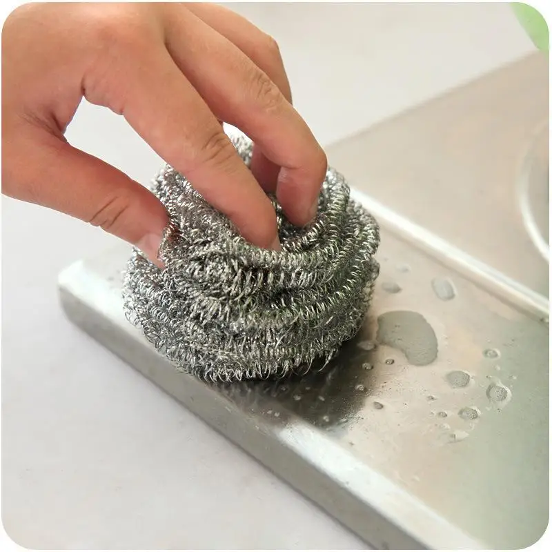 

Stainless Steel Scourer Wire Dish Pot Kitchen Cleaning Ball