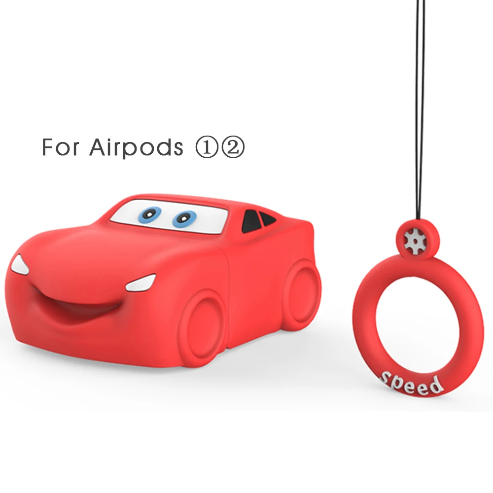 Игрушечный автомобиль, мягкий чехол для Apple AirPods 1, 2, чехол, милый ТПУ Силиконовый Футляр для наушников для AirPods 1, 2, коробка для хранения наушников - Цвет: 02