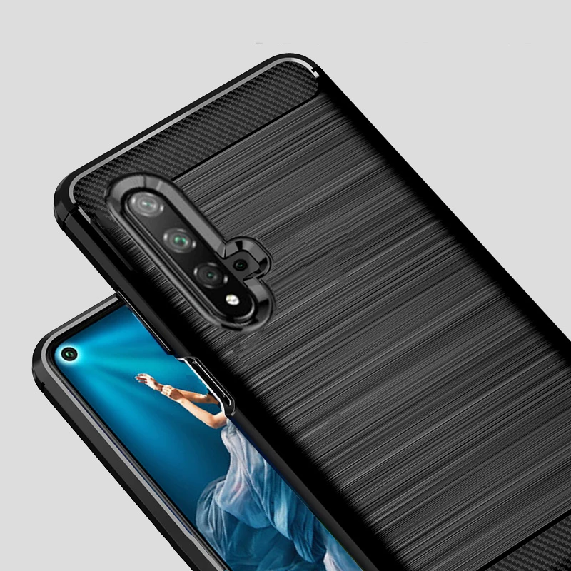 Чехол для Honor 20 Pro чехол из углеродного волокна противоударный телефона Huawei Nova 5 t