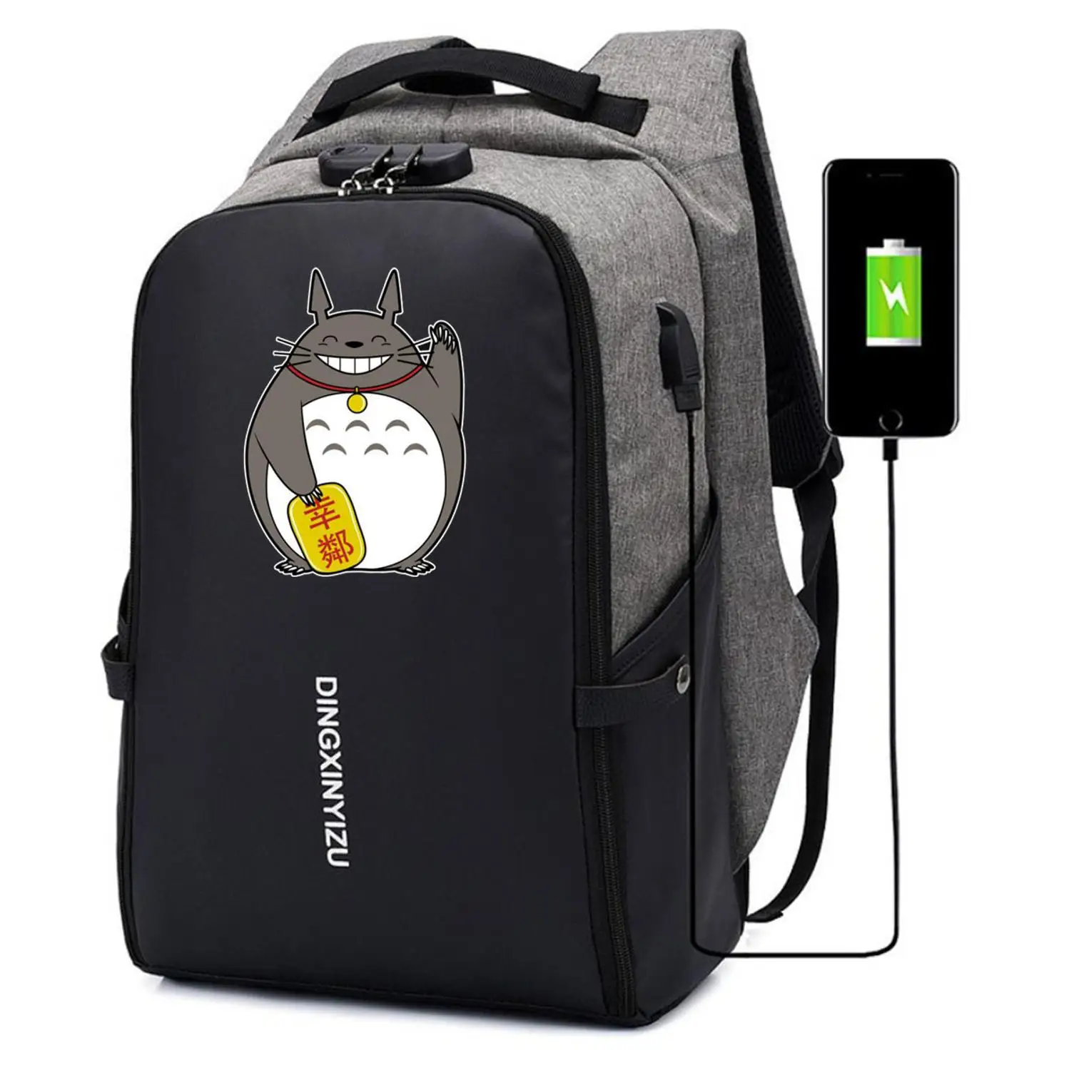 

anime My Neighbor Totoro Backpack UNISEX Anti-theft USB Charging Laptop bag Knapsack student book Bags teenagers Travel backpack