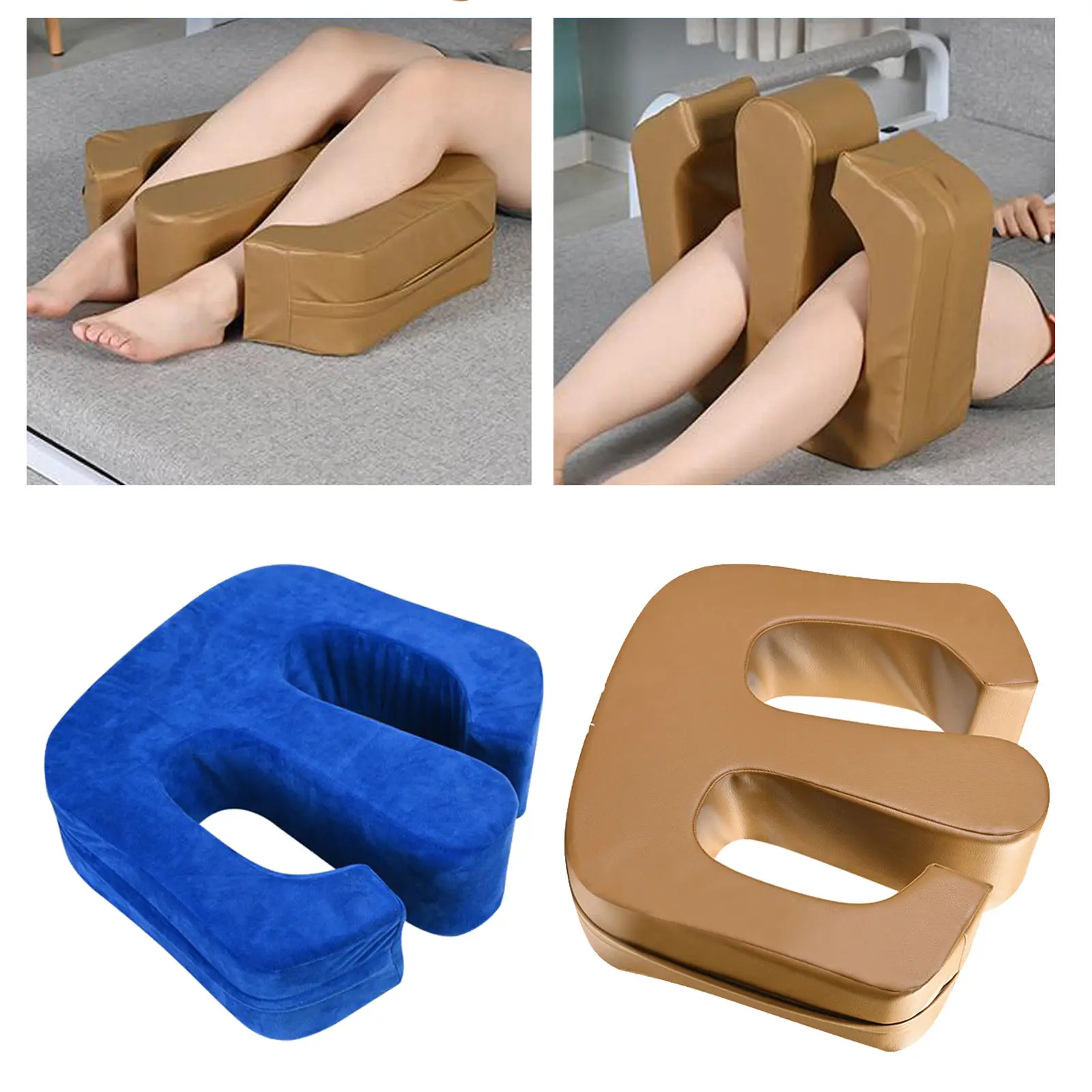 

1 Piece Turning Device Bed Assist U-Shaped Reusable for Housewares Multipurpose Movement E Pillow Booster Pad PU Leather