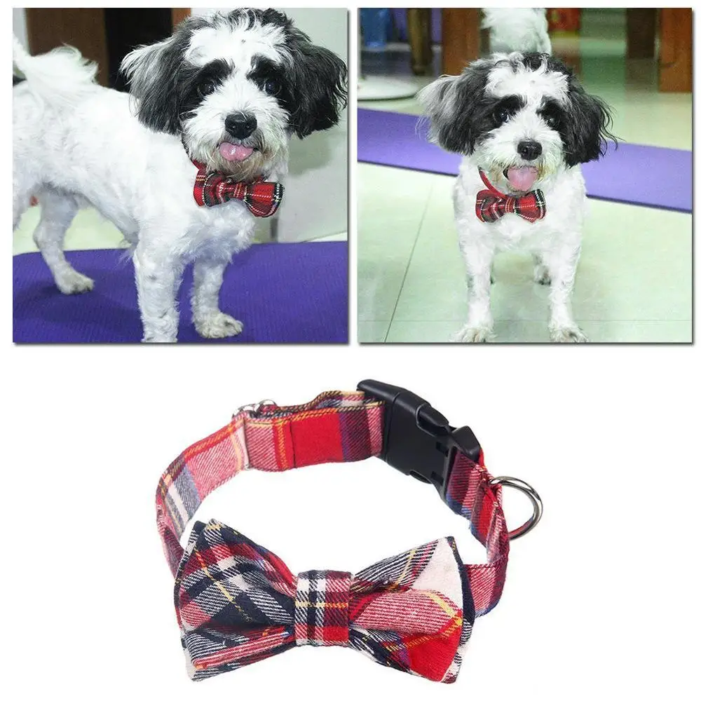 Ожерелье с цветными клетчатыми воротниками для кошек хлопковые полосатые