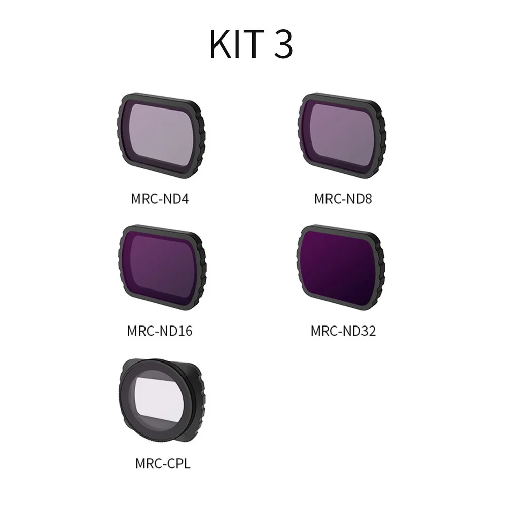 kit 3 OSMO карманный фильтр для камеры CPL/UV/ND 4 8 16 32/ND 4 8 16 32PL набор фильтров нейтральной плотности для DJI Osmo Карманный оптический стеклянный объектив - Цвет: kit 3