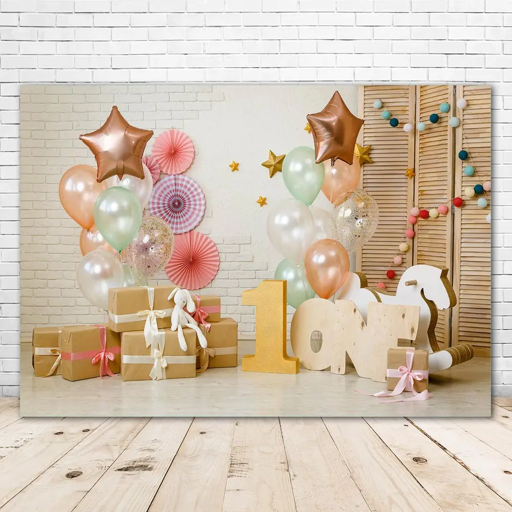 

Воздушные шары 1st новорожденных вечеринка по случаю рождения ребенка фон для фотосъемки с изображением День рождения украшения баннер фон ...