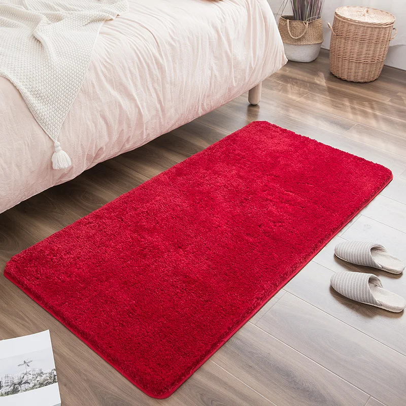 

Eovna Solid Color Thick Coral Velvet Carpet Modern Living Room Area Carpet Bedroom Bedside Rug Tatami Crawling Mat