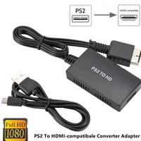 1080p full hd for sony playstation ps2 to hdmi compatible cable adapter with charging cord game accessories fit for hdtv monitor