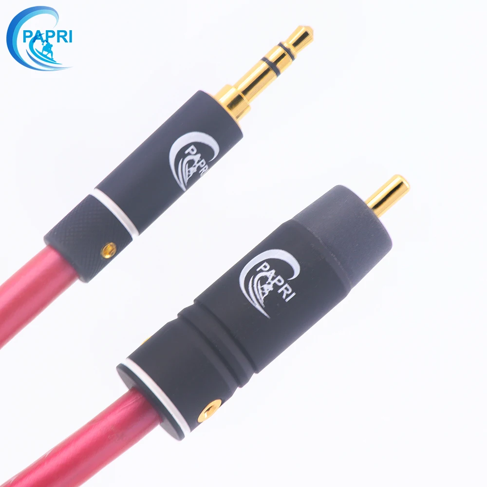 PAPRI S-7 MOJO 3 5 мм к коаксиальному разъему RCA 99.9999% 6N OCC однокристальный медный кабель DIY
