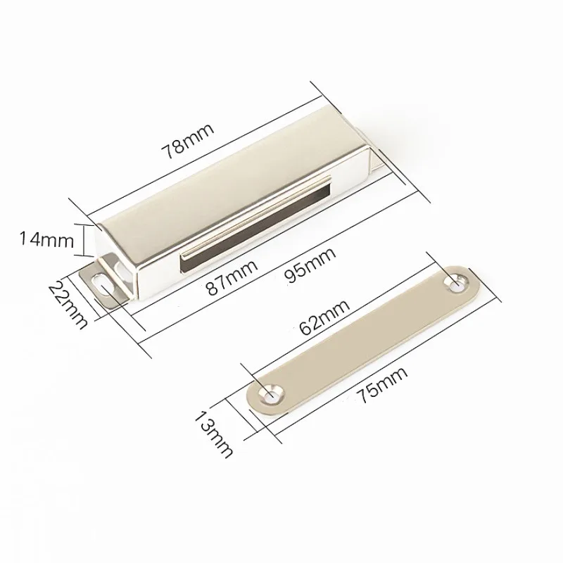 5PCS Cabinets Shutter Closet Furniture Door Heavy Duty Stainless Steel Magnet Latch Cabinet Catches with Screws | Обустройство дома