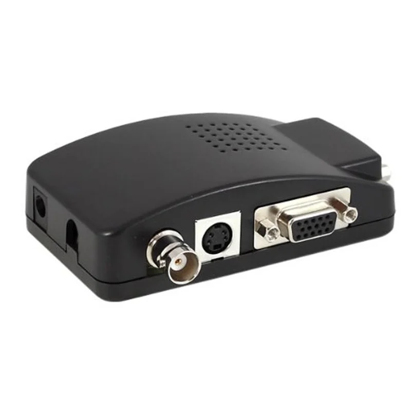 Преобразователь BNC PC в TV адаптер VGA RCA Cinch S-видео кабель преобразователь для SVHS Black |