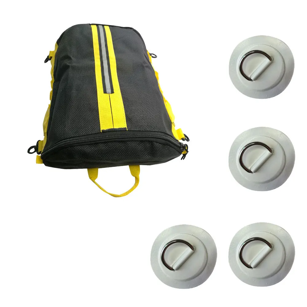 White Pad and Bag Dinghy надувная лодка SUP D кольцевая прокладка сетчатая крышка сумка для лодки каноэ-Рафтинг стойте вверх весло доска палуба карман сумка для хранения - Цвет: White Pad and Bag