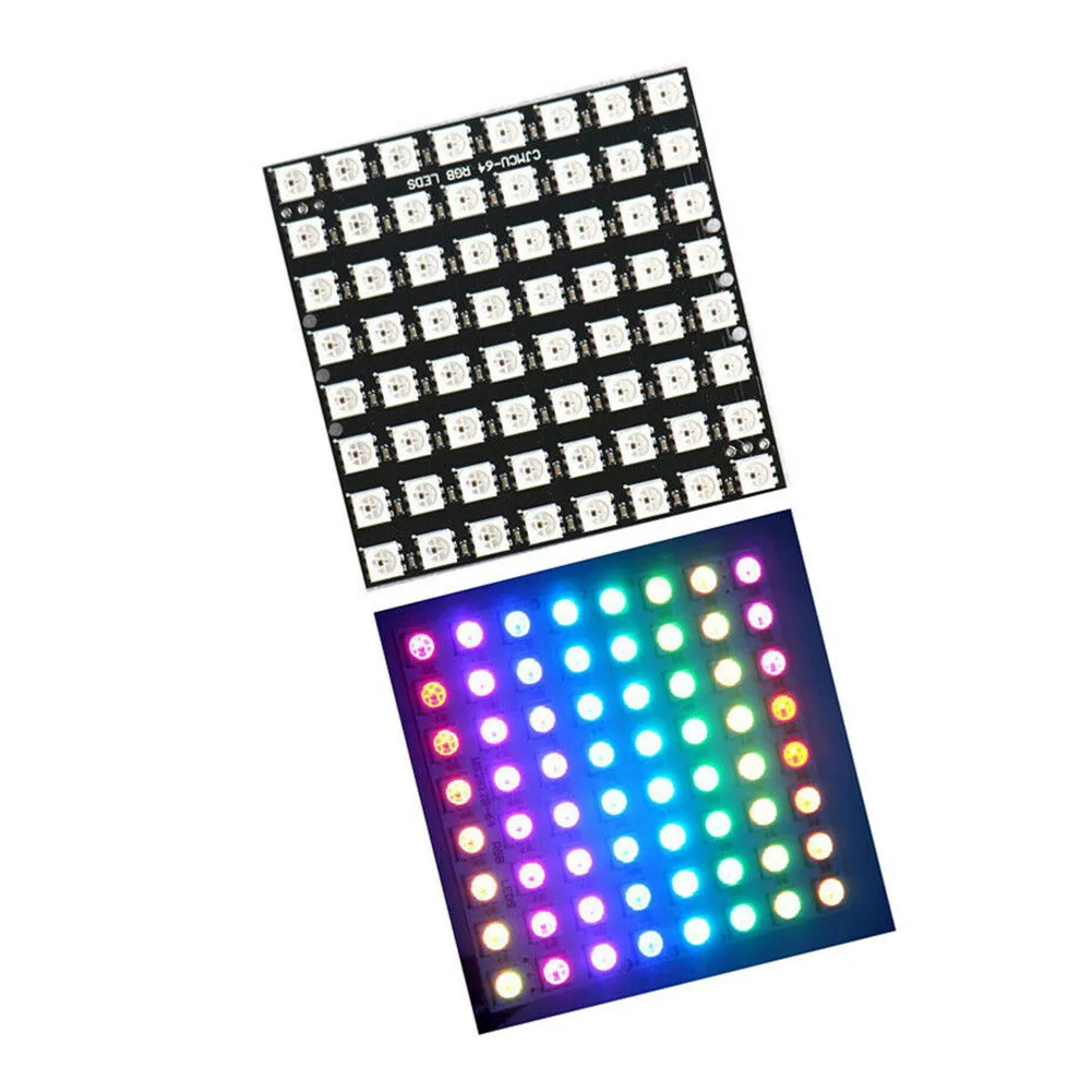 180 ° пикселей Экран 5050 RGB светодиодный 8x8 64 бит полный цвет для Arduino матрица Панель