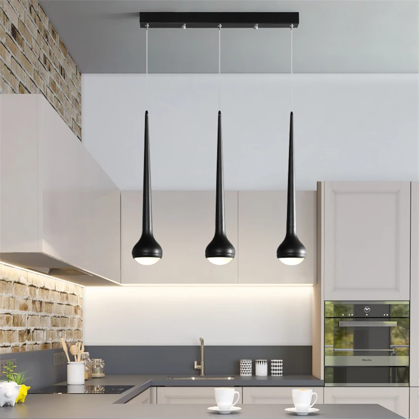 Nordic Restaurant Combination Droplet Pendant Lights Modern Living Room Kitchen Lamps Dining Table Hanging Fixtures | Лампы и