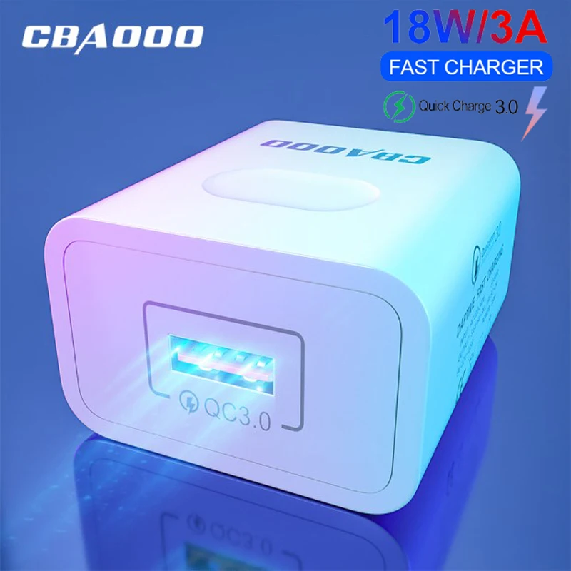 18 Вт USB зарядное устройство EU QC3.0 быстрое настенное зарядное устройство Быстрая зарядка 3,0 портативное зарядное устройство для мобильного телефона samsung s10 Xiaomi iPhone x xr Hua