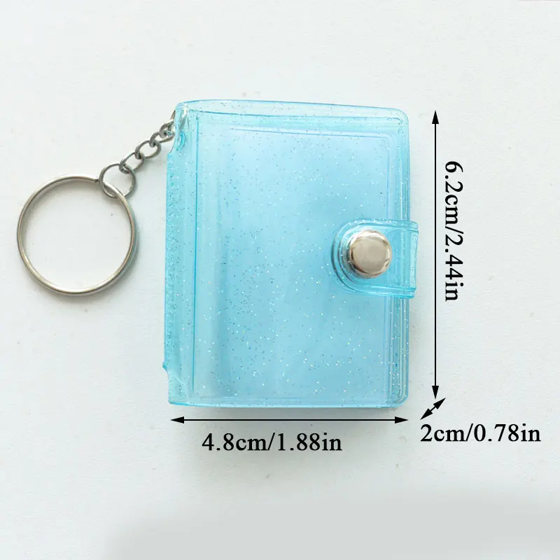 Прозрачный фотоальбом с блестками для мини фото наклеек и визитных карточек