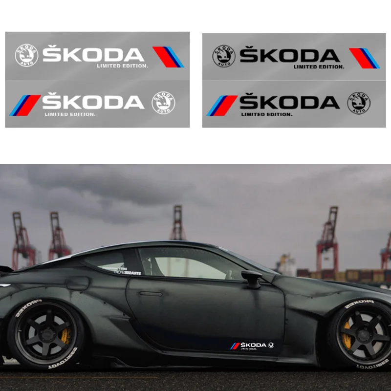 

2pcs Car Vinyl Fashion Creative Full Body Styling Stickers Decals for Skoda Octavia Fabia Rapid Yeti Kodiaq Superb Octavia Goods