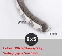 9x5mm 250meterslot whitegraybrown door window draught excluder brush weather strip seal tape 3m gum burlete foam seal strip