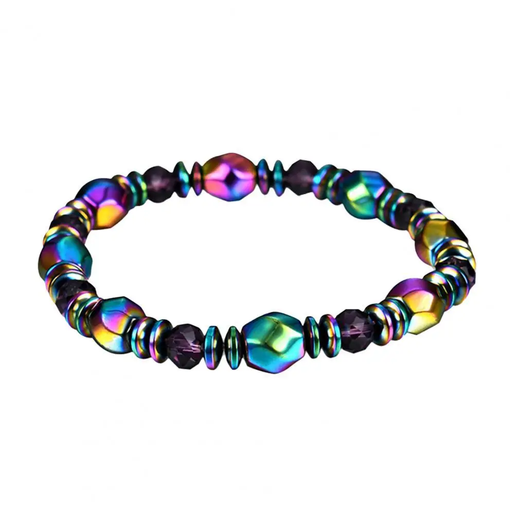 

50% Hot Sale Bangle Magnetic Exquisite Ornament Faux Hematite Beads Bracelet for Unisex