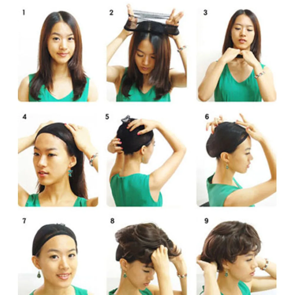 20F # Стиль Волос Эластичный унисекс чулок парик Лайнер шапка Snood нейлон стрейч