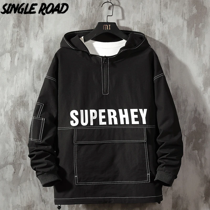 Куртка мужская с капюшоном черная в стиле хип хоп|Мужские куртки| |