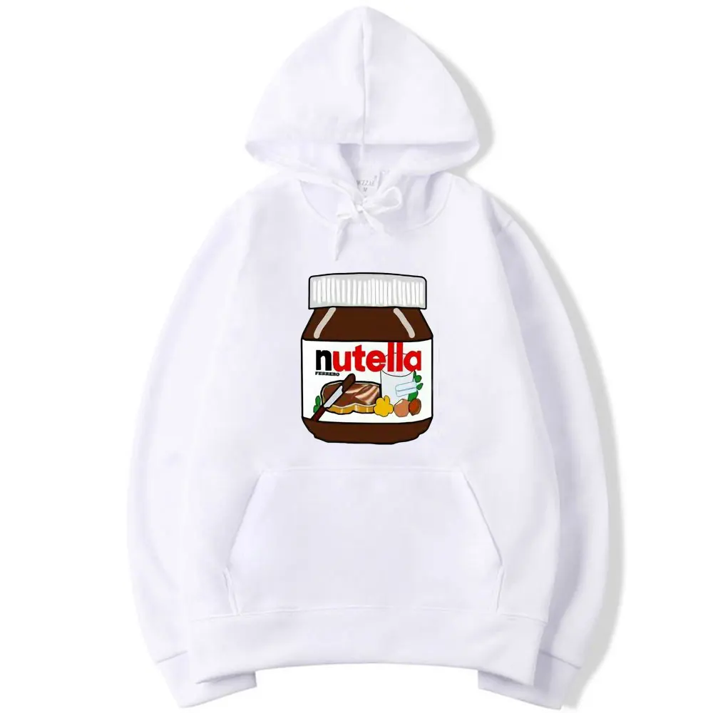 Nutella милый значок для мужчин/женщин толстовки пары Повседневный стиль печати балахон хип хоп осень зима флисовые кофты с капюшоном спортивные костюмы