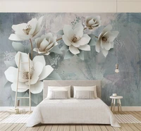 xuesu fashion 3d three dimensional flower embossed bedroom tv background wall custom wallpaper 5d8d waterproof wall covering