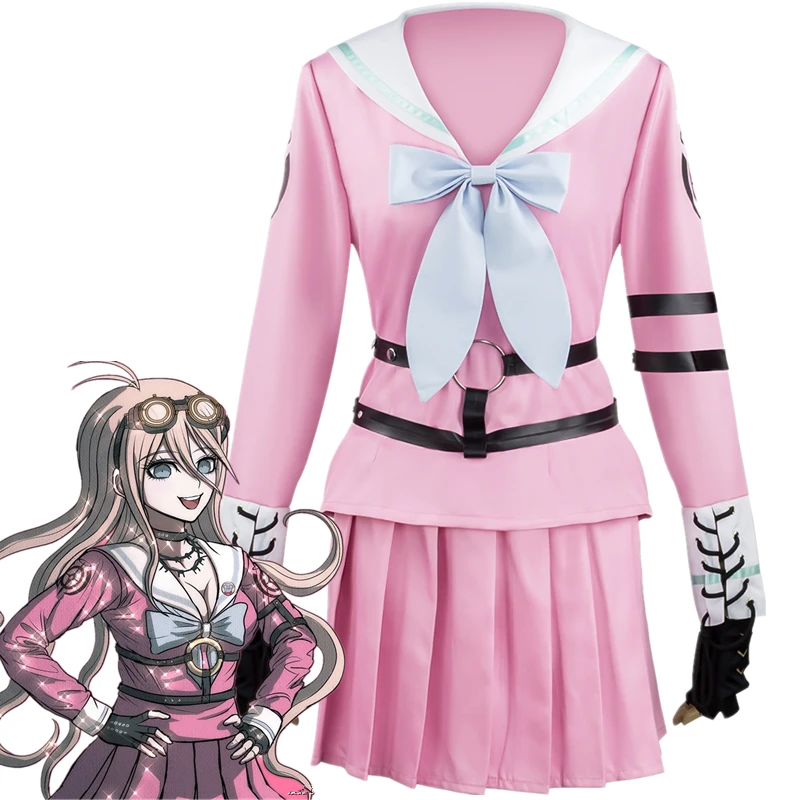 

Anime Danganronpa V3 Miu Iruma Cosplay Costume High School Students Uniform Halloween Girls Long-sleeved Jacket Loli Short Skirt