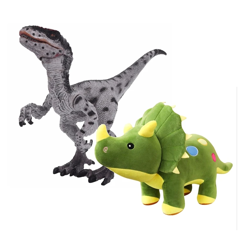 

1 шт., плюшевый динозавр, трицераптор Юрского периода