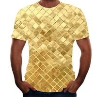 summer big tall mens 3d digital printed sticken femme metal plate pattern graphic t shirt custom
