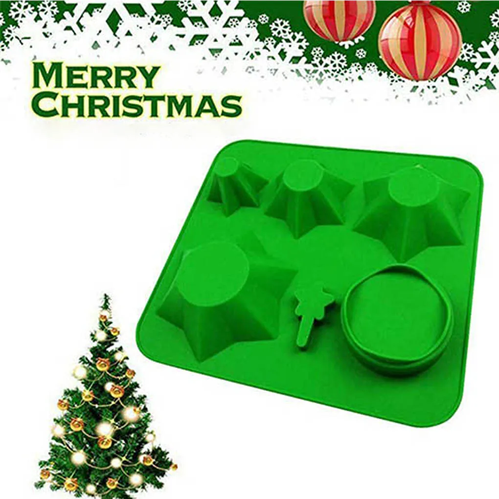 

Cake Mold Christmas Tree Cookies Mould Diy Portable Silicone Mold Mini Cookie baking Tool