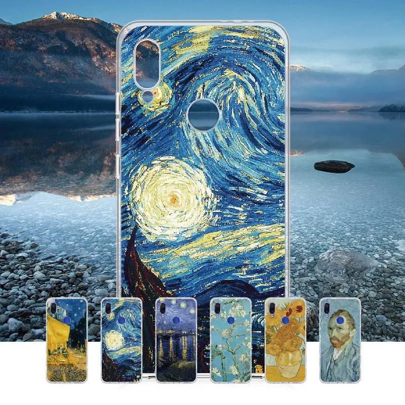 Мягкий прозрачный защитный чехол из ТПУ с изображением подсолнуха Ван Гога