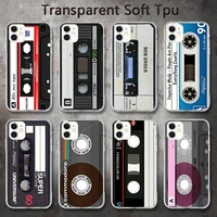 vintage magnetic tape cassette phone case for iphone 8 7 6 6s plus x 5s se 2020 xr 11 pro xs max 12 12mini