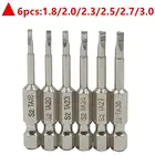 Набор Магнитных треугольных насадок для отвертки S2, 6 шт., сталь 14 дюйма, шестигранный хвостовик