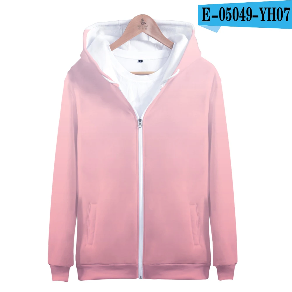 

Rainbow Zipper Hoodies Men's Sweatshirt Custom Colourful Gradient Hoodie Solid Color Hooded 3D Design Neon Coat Dropshipping