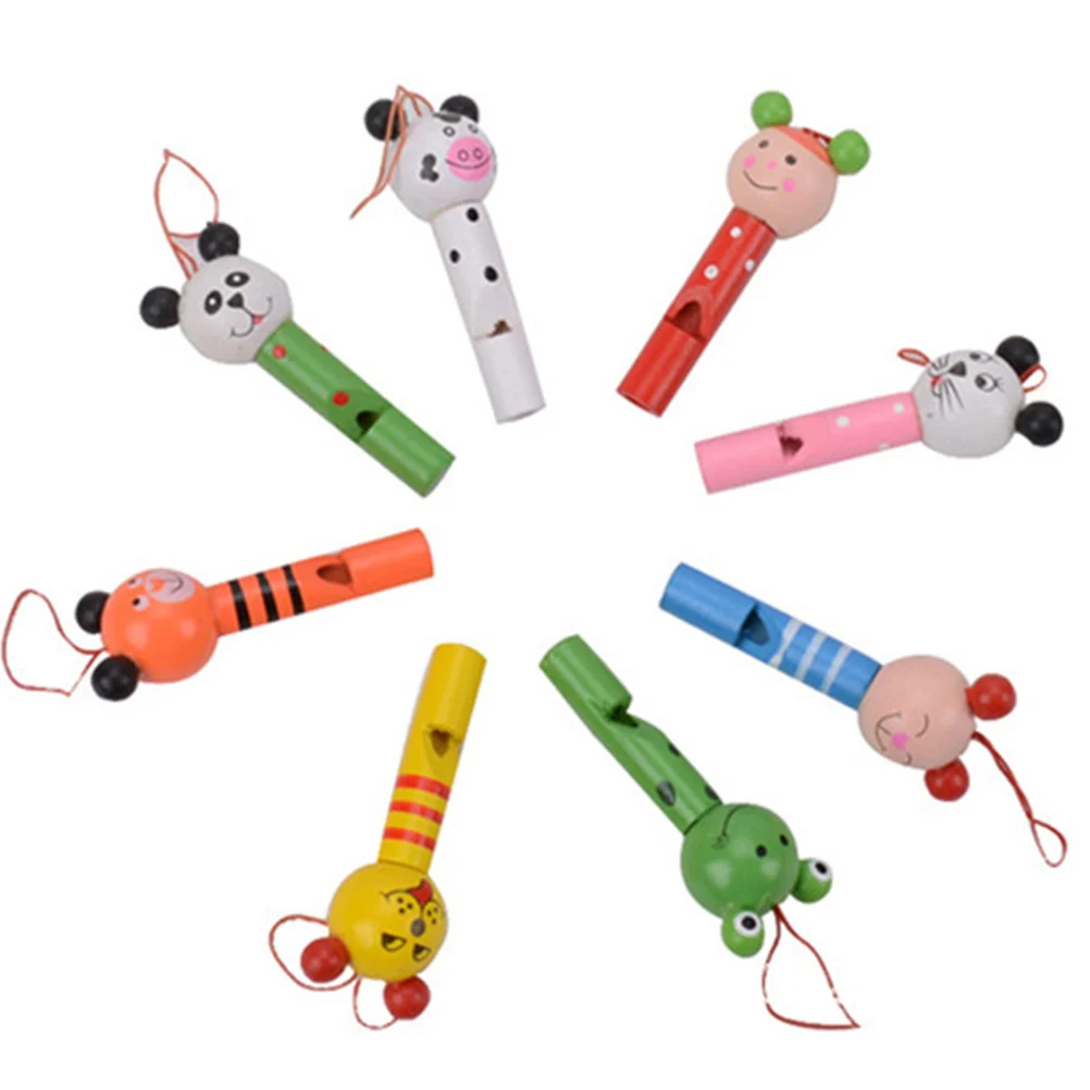 8 шт. мультфильм животных свисток игрушка мини играет музыкальный инструмент
