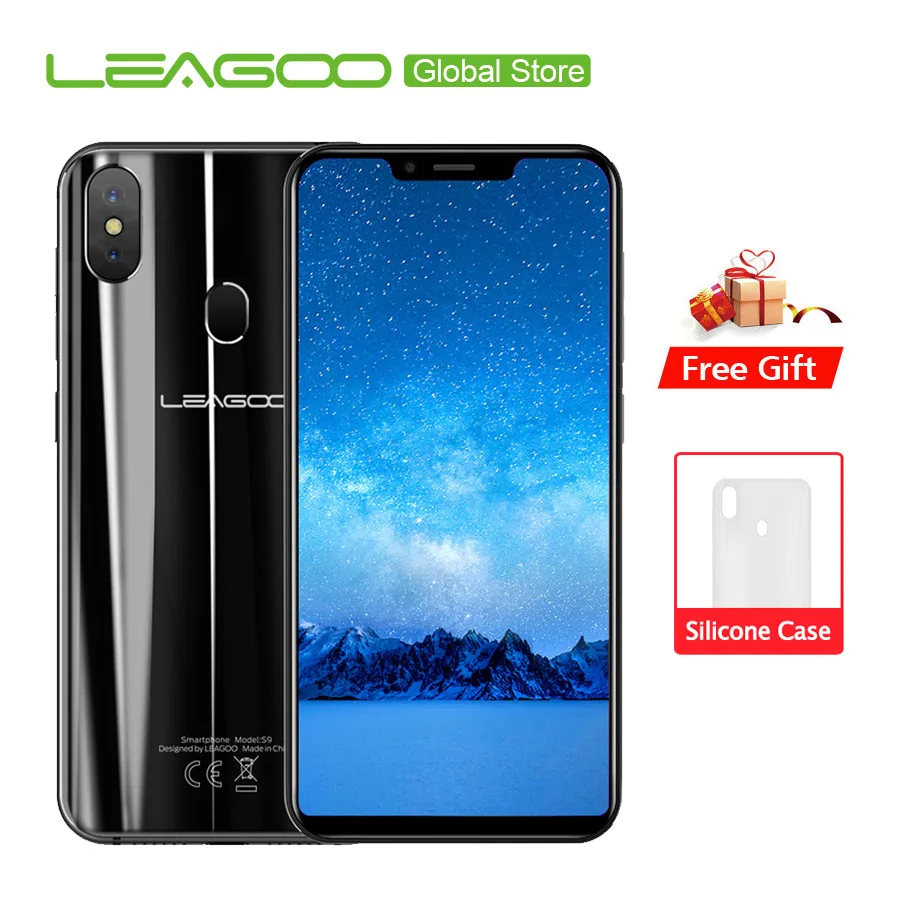 Leagoo S9 4G LTE u-образный мобильный телефон Android 8,1 MTK6750 Восьмиядерный 5,8" HD+ ips 4 Гб ram 32 Гб rom 13,0 МП отпечаток пальца