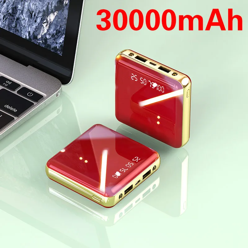 Компактный внешний аккумулятор на 30000 мА · ч с двумя USB-портами и ЖК-дисплеем |