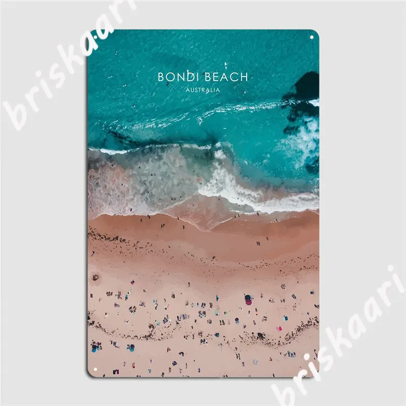 

Bondi Beach Sydney Artwork Metal Sign Wall Decor Wall Funny Pub Tin Sign Poster