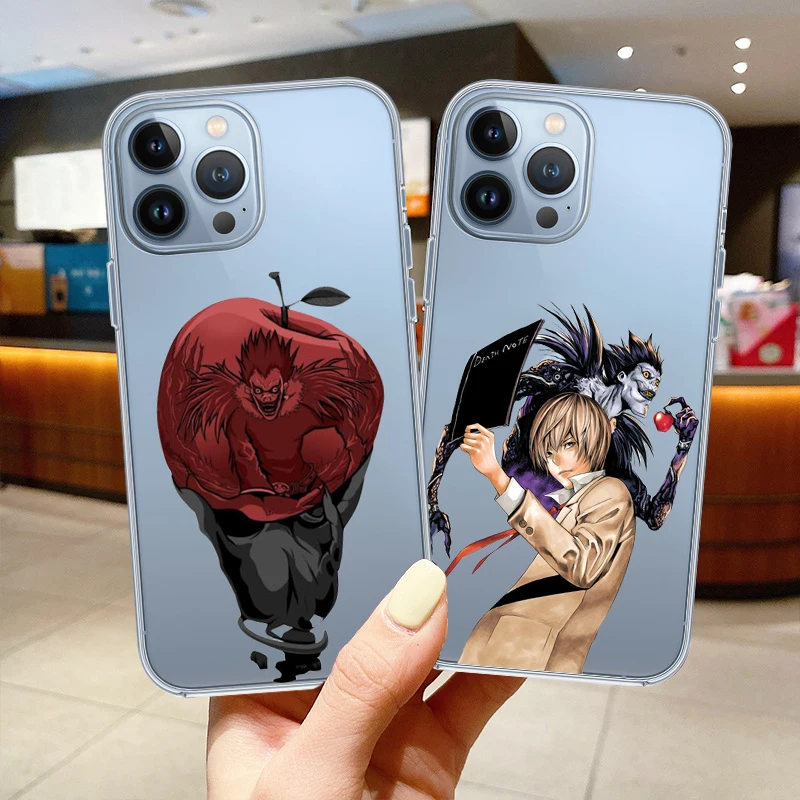 

Japan Anime death Note Light Yagami Luke Phone For iPhone X XS 13 12 11 Pro Max Mini XR SE 2020 X 8 7 Plus Soft TPU Phone Cover