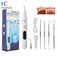ultrasonic dental cleaner set dental calculus scaler electric sonic oral teeth tartar remover plaque stains cleaner teeth tool