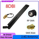 Антенна Wi-Fi 2,4 ГГц, антенна 8 дБи, разъем штырь 2,4 ГГц, Wi-Fi роутер + 21 см PCI U.FL IPX IOT SMA Штекерный кабель косичка