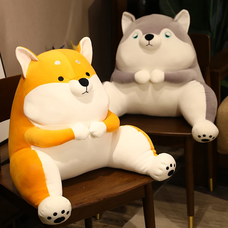 

Симпатичная Подушка на талию 2 размера с мультипликационным изображением шины ину, собаки, подушка на сиденье в японском стиле, плюшевый див...
