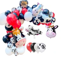65pcs farm animal theme cow foil balloon kit cartoon animals balls kids birthday gifts diy party decoration home supplies